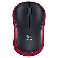 Мышь Logitech M185 Wireless Black-Red USB