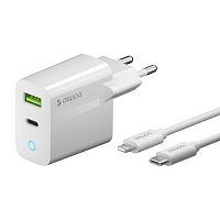 Зарядное устройство Deppa Wall Charge QC 3.0, 20W USB-C - Lightning (MFI)