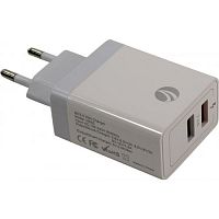 Зарядное устройство VCOM QC3.0 Wall Charger M050 White