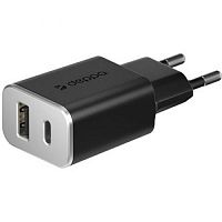 Зарядное устройство Deppa Wall Charger USB Type-C + USB A