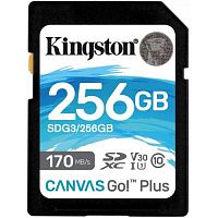 Карта памяти SD 256Gb Kingston Canvas Go Plus SDG3/256GB (170/90 MB/s)